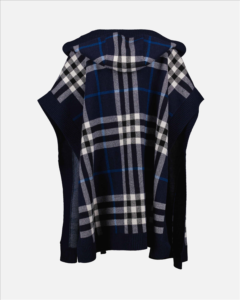 Jaquetas Cape à carreaux Burberry Azul Femme