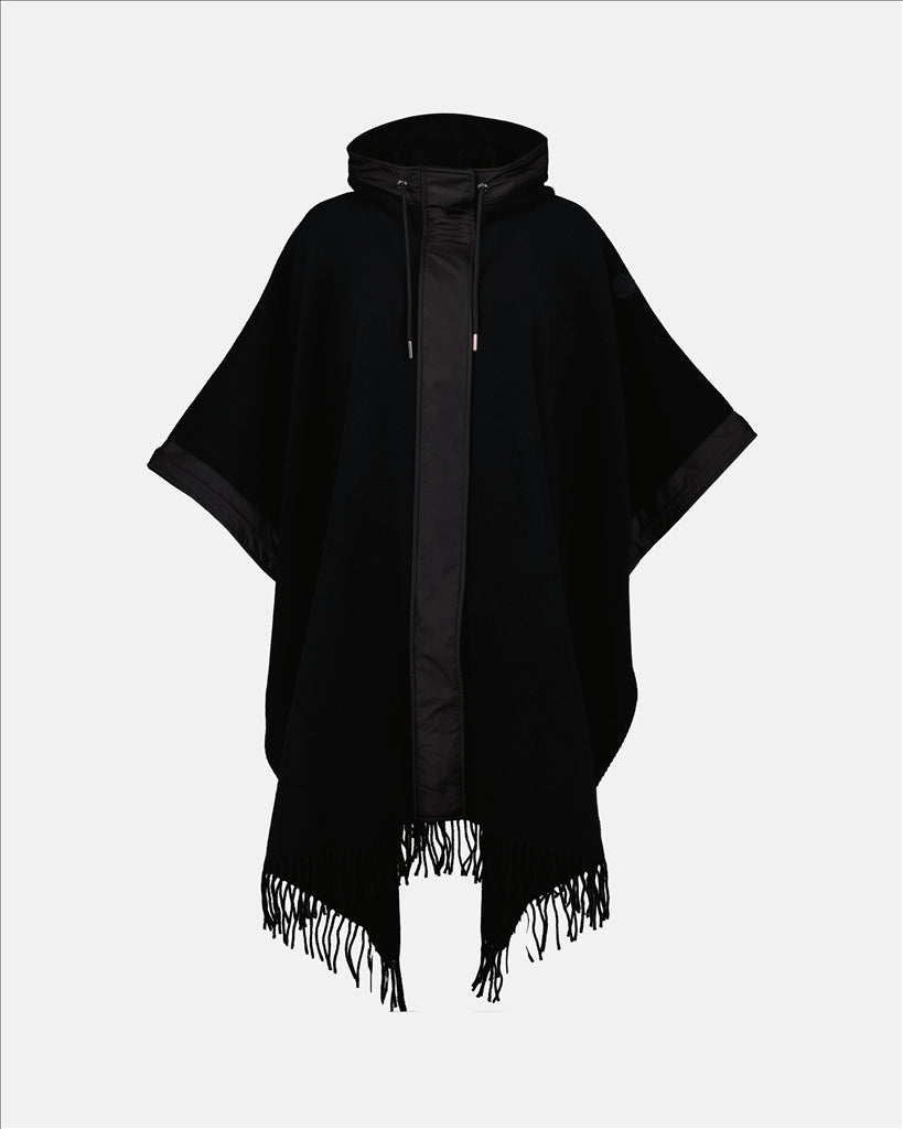 Jaquetas Cape à capuche Moncler Preto Femme