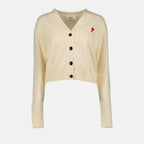 ニットウェア ハートフレンドカーディガン Ami PARIS ベージュ 女性