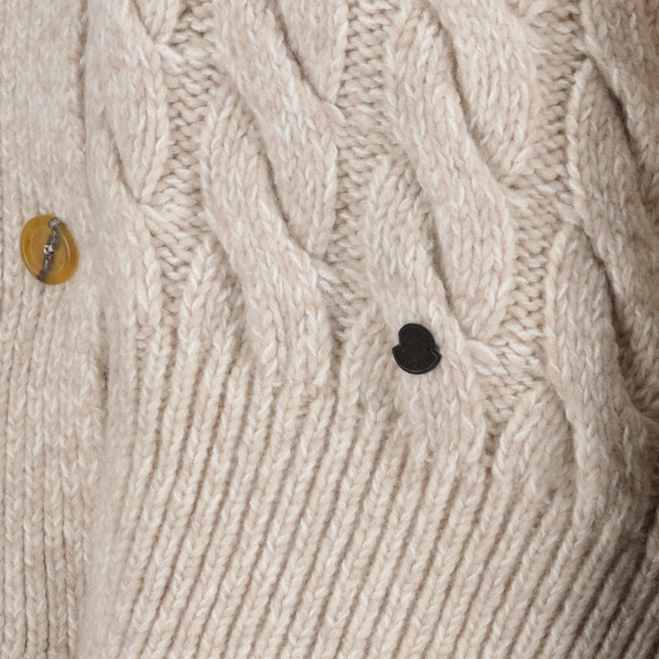 Maille Cardigan côtelé Moncler Genius Beige Femme