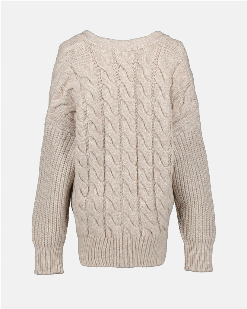 Maille Cardigan côtelé Moncler Genius Beige Femme