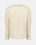 Maille Cardigan côtelé Ami PARIS Beige Unisexe