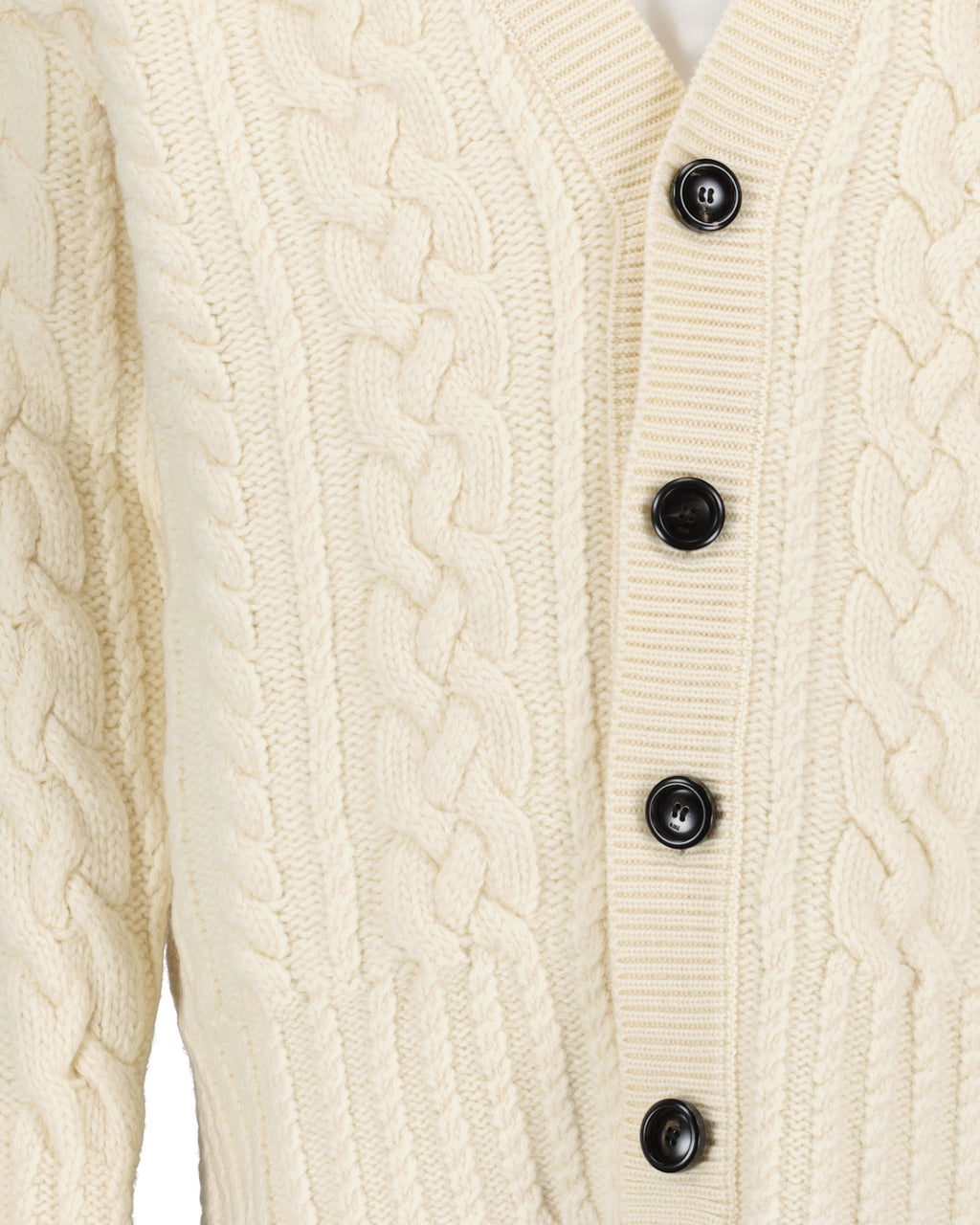 Maille Cardigan côtelé Ami PARIS Beige Unisexe