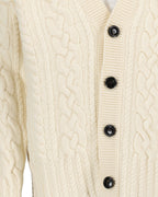 Maille Cardigan côtelé Ami PARIS Beige Unisexe