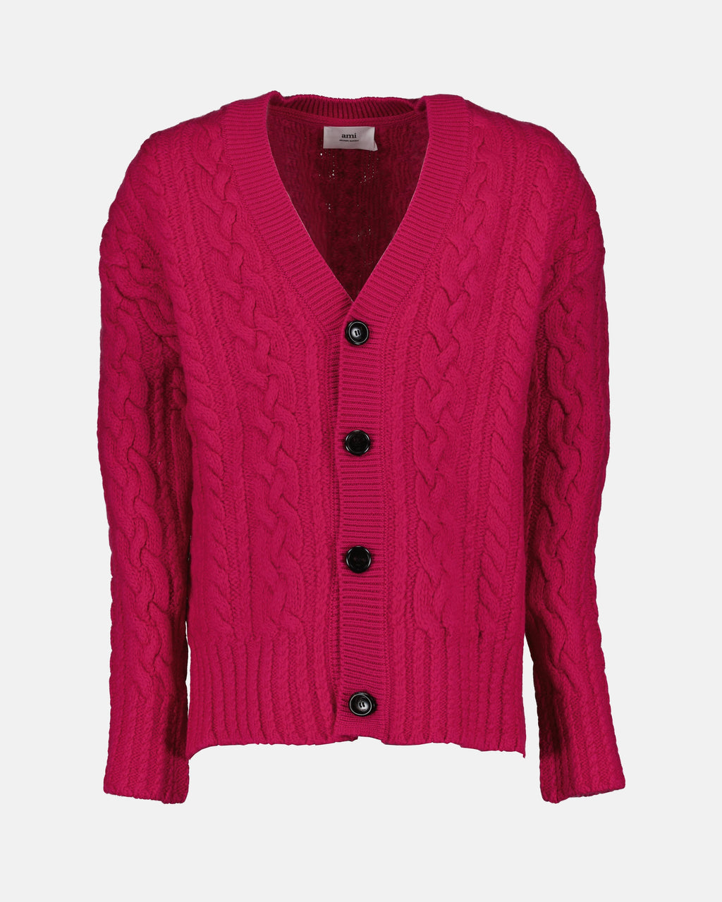 Knitwear Ribbed cardigan Ami PARIS Pink Unisex
