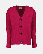 Knitwear Ribbed cardigan Ami PARIS Pink Unisex