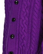 Maille Cardigan côtelé Ami PARIS Violet Unisexe
