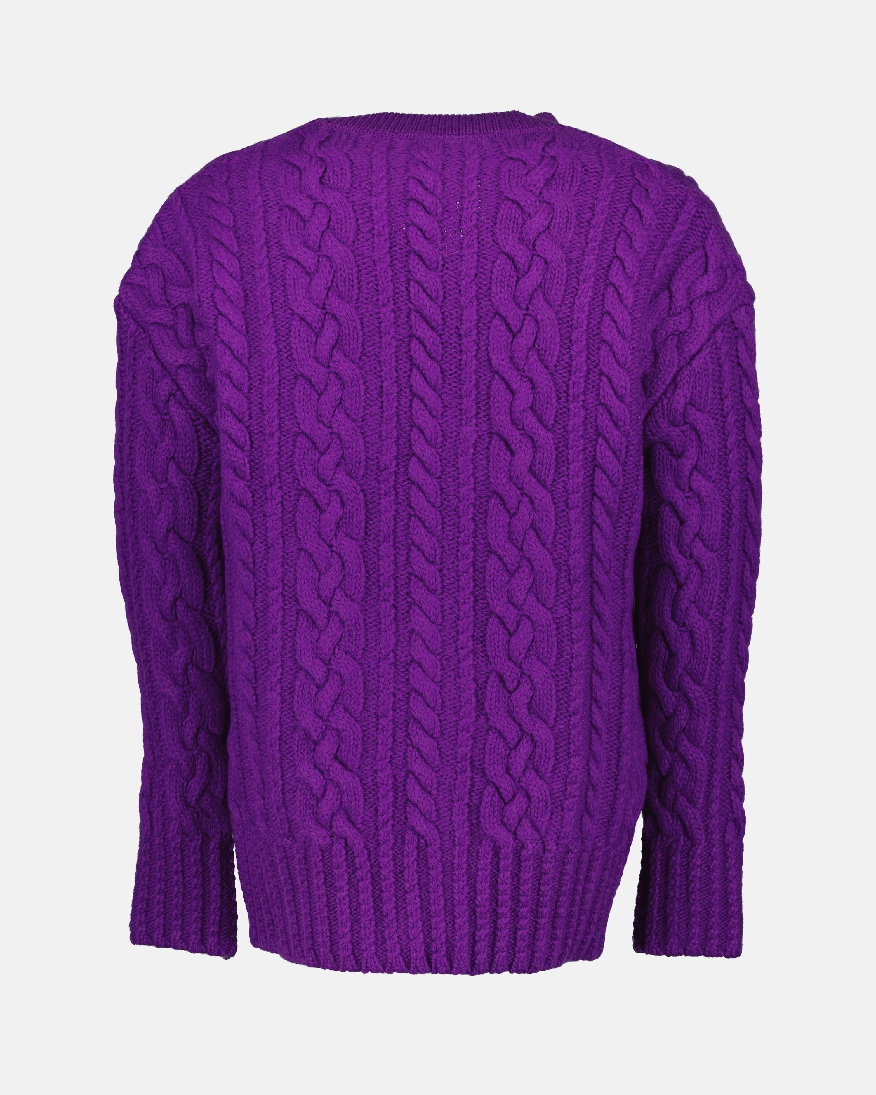 Maille Cardigan côtelé Ami PARIS Violet Unisexe