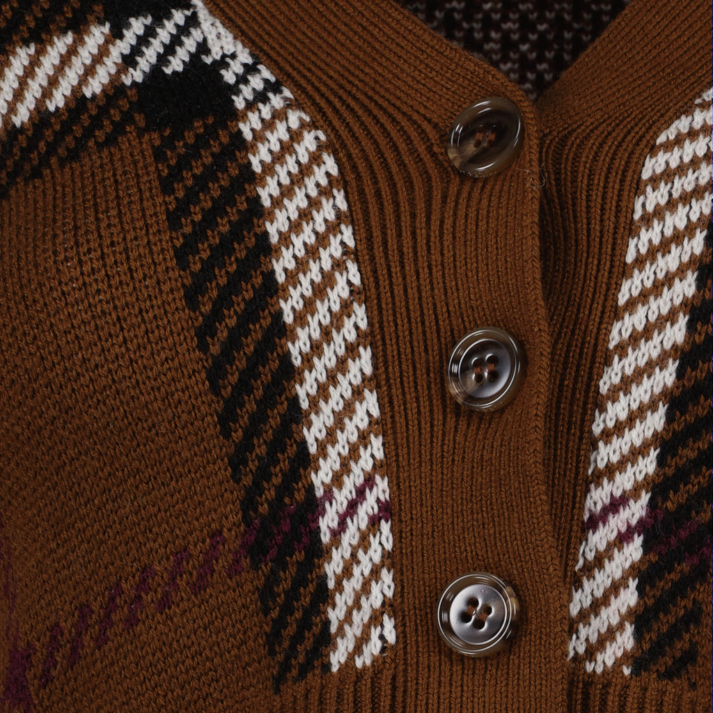 Malhas Cardigan court Keelan Burberry Marrom Femme