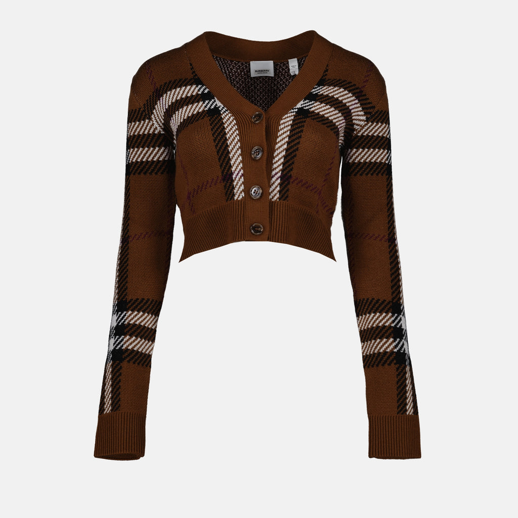 Malhas Cardigan court Keelan Burberry Marrom Femme