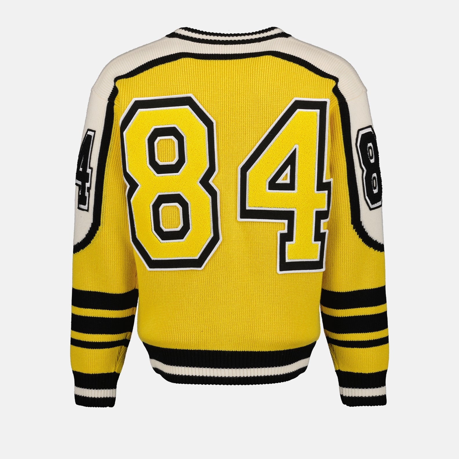 Malhas Cardigan à écusson Dolce & Gabbana Amarelo Homme