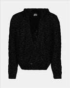 Maille Cardigan en lurex Saint Laurent Noir Homme