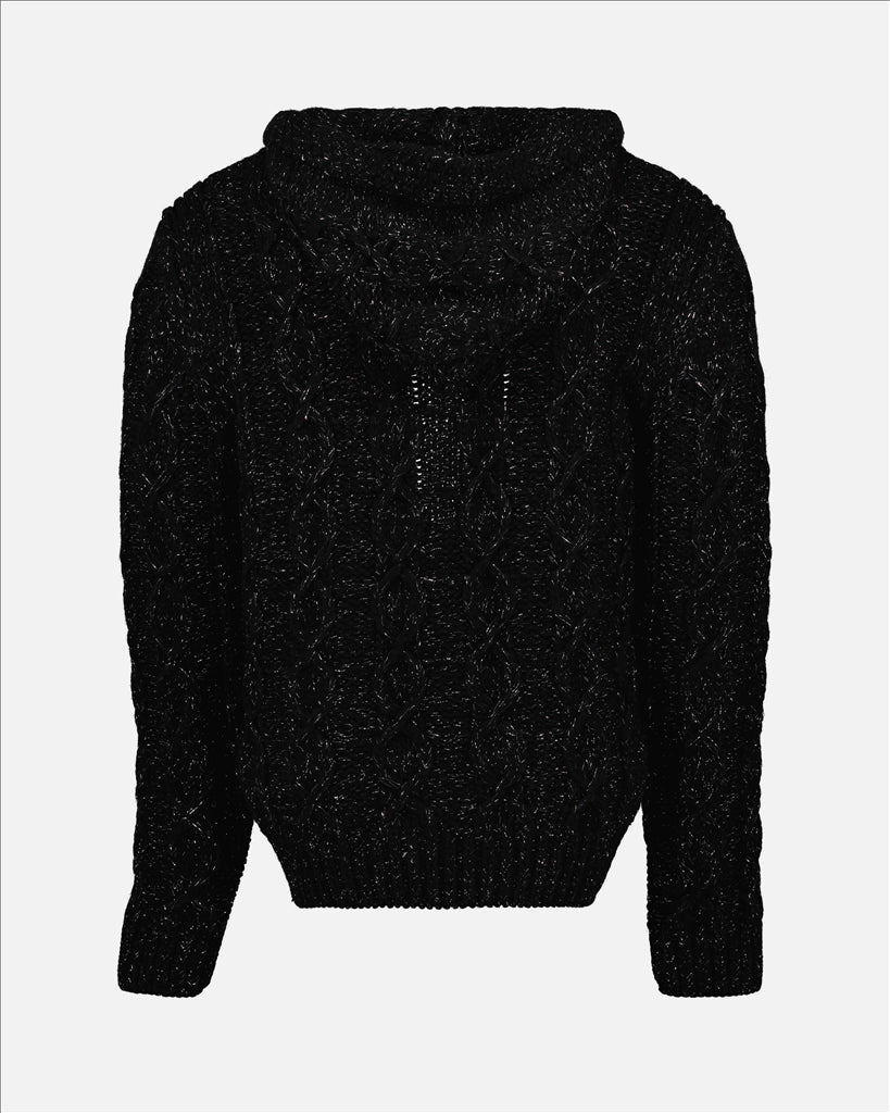 Maille Cardigan en lurex Saint Laurent Noir Homme