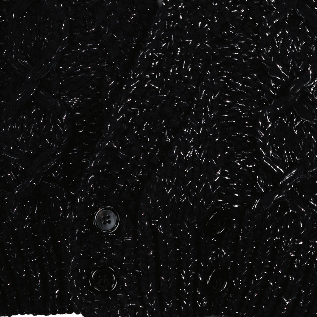 Maille Cardigan en lurex Saint Laurent Noir Homme