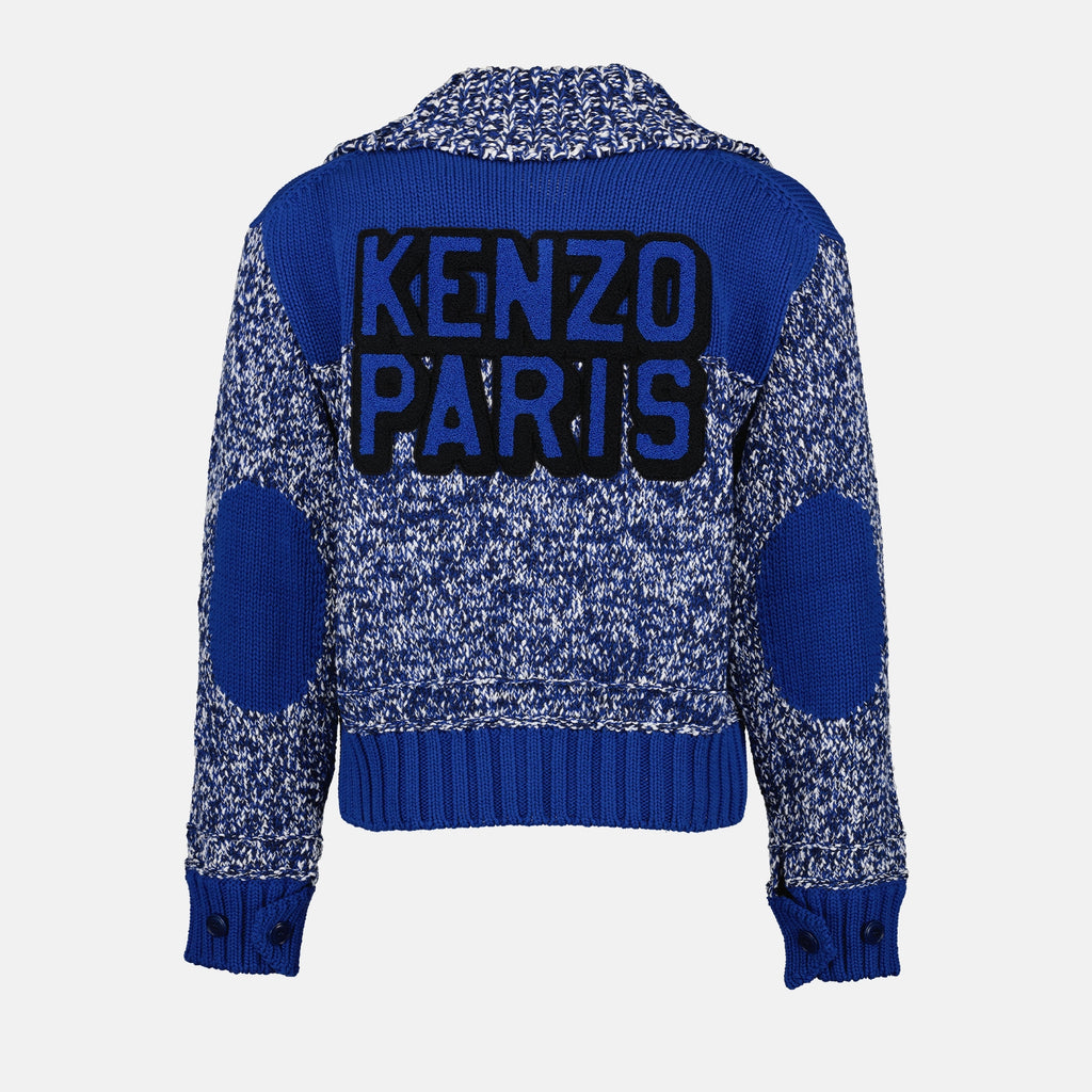 Malhas Cardigan Fisherman Kenzo Azul Homme