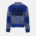Malhas Cardigan Fisherman Kenzo Azul Homme