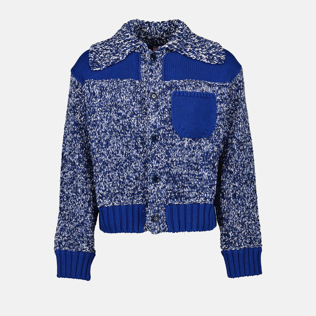 Malhas Cardigan Fisherman Kenzo Azul Homme