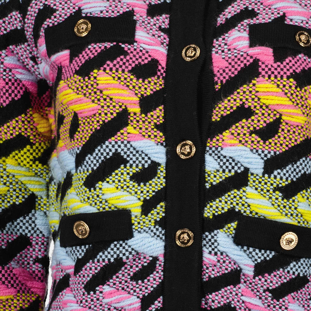 Malhas Cardigan Greca Versace Multicolorido Femme