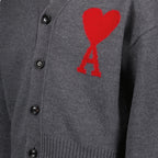 Knitwear Ami de Coeur Cardigan Ami PARIS Gray Unisex