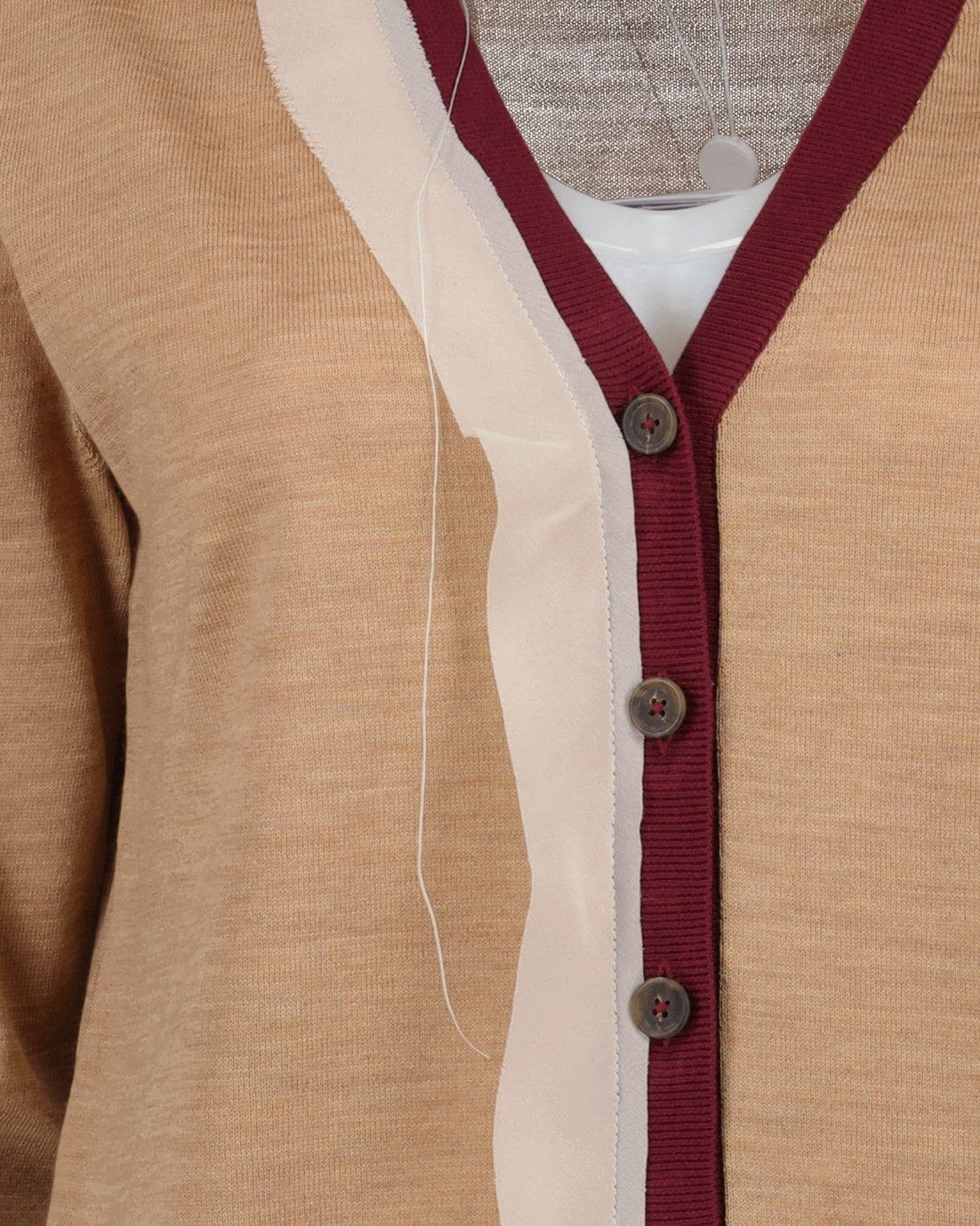 Maille Cardigan Signature Maison Margiela Marron Femme