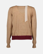 Maille Cardigan Signature Maison Margiela Marron Femme