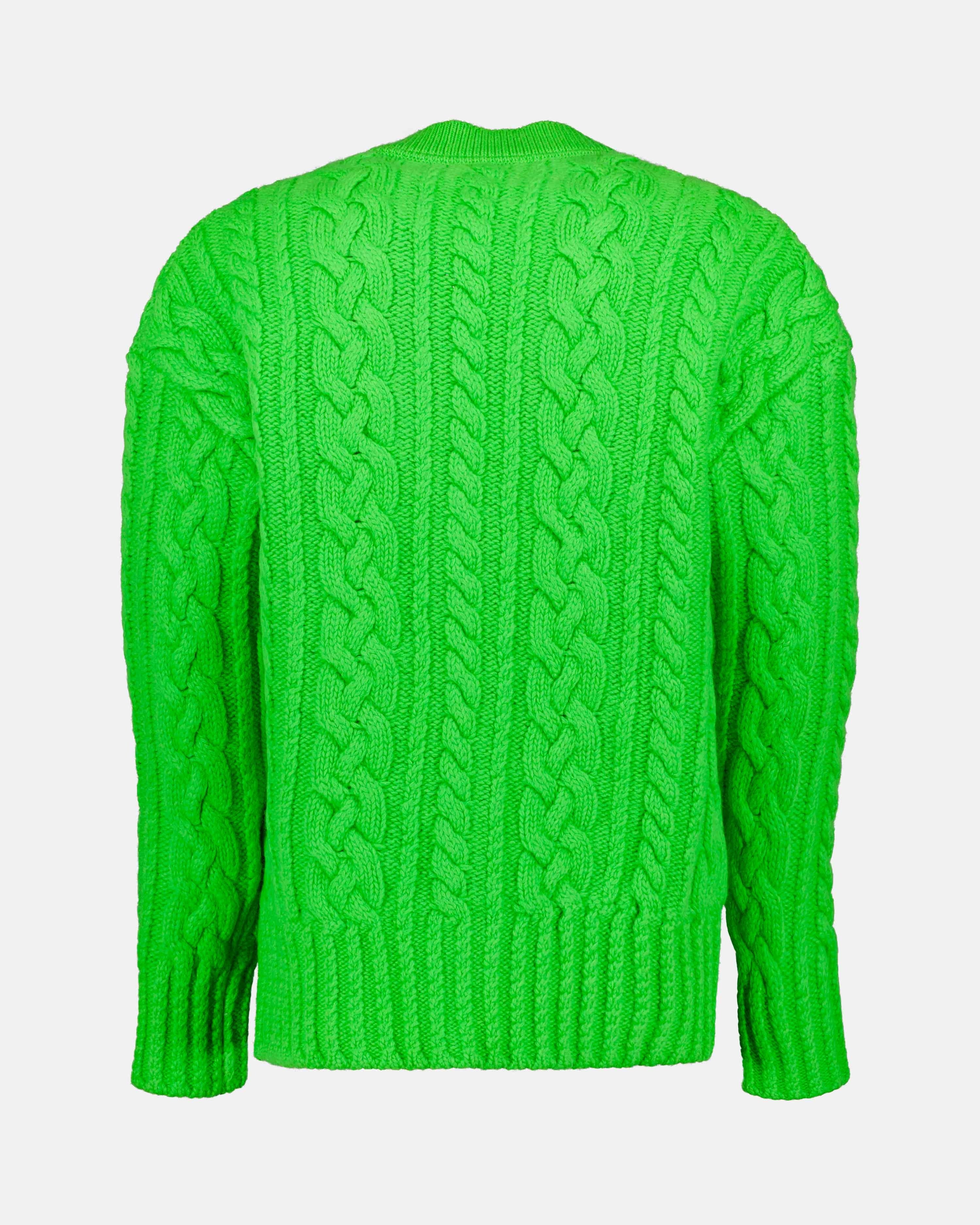 Maille Cardigan côtelé Ami PARIS Vert Unisexe