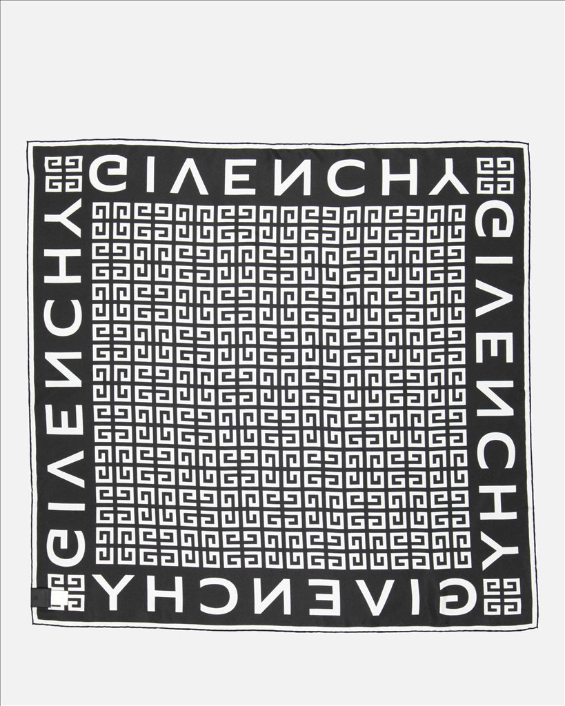 Écharpes, foulards et gants Carré de soie 4G Givenchy Noir Femme