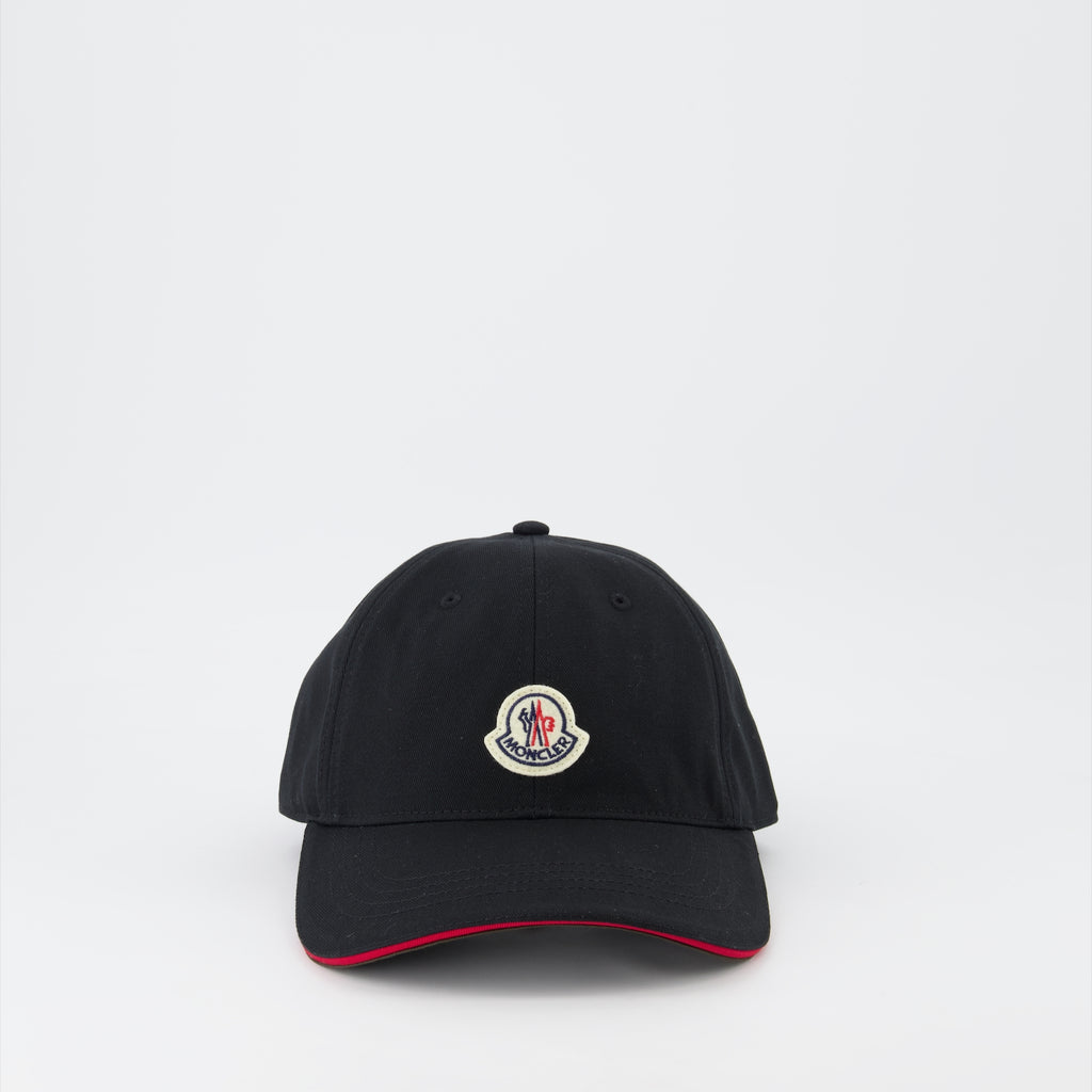 Chapeaux, casquettes et bonnets Casquette à logo et liseré Moncler Noir Homme