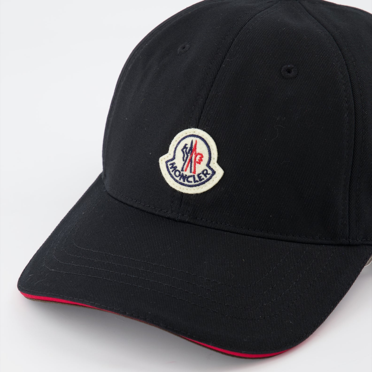 Chapeaux, casquettes et bonnets Casquette à logo et liseré Moncler Noir Homme