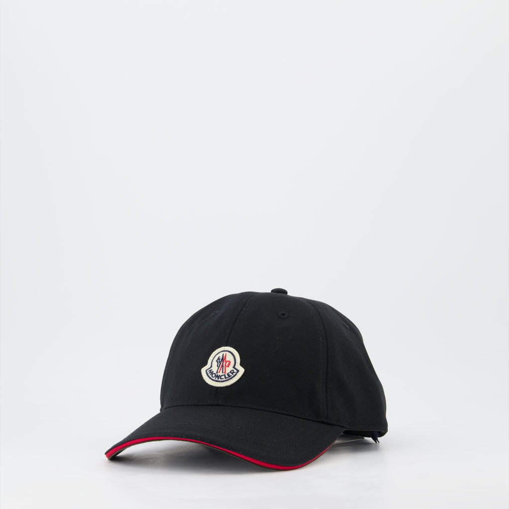 Chapeaux, casquettes et bonnets Casquette à logo et liseré Moncler Noir Homme