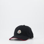 Chapeaux, casquettes et bonnets Casquette à logo et liseré Moncler Noir Homme