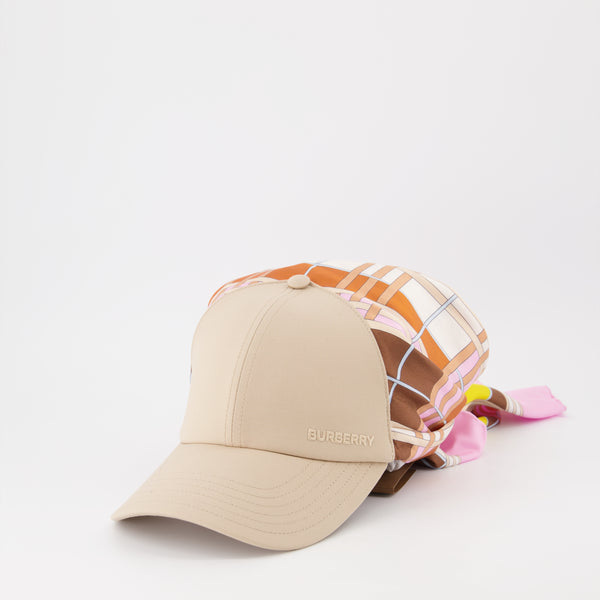 BURBERRYシルク キャップ 美品Burberry バーバリー TB 【公式通販】