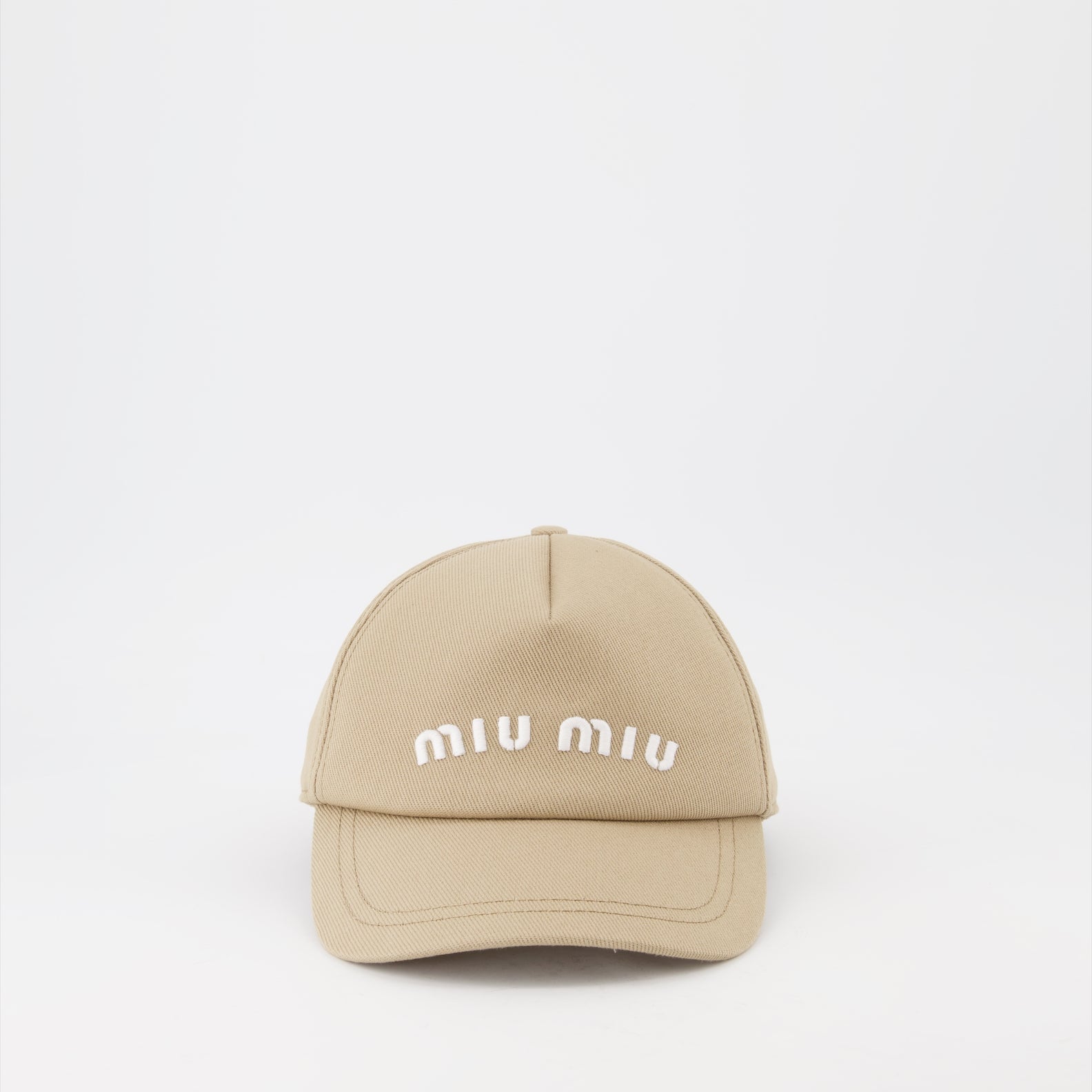 Hats, caps and beanies Logo cap Miu Miu Beige Women
