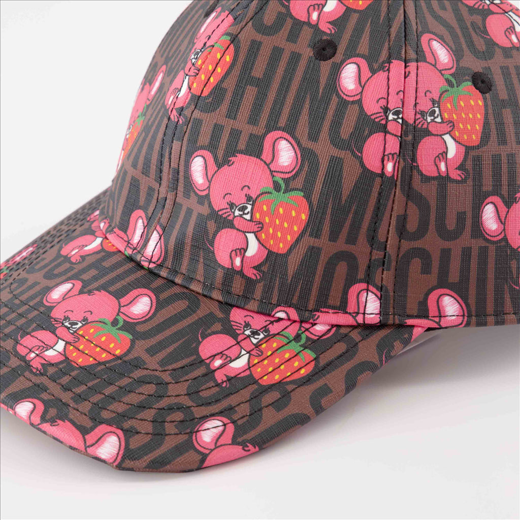 Hats, caps and beanies Monogram cap Moschino Brown Man