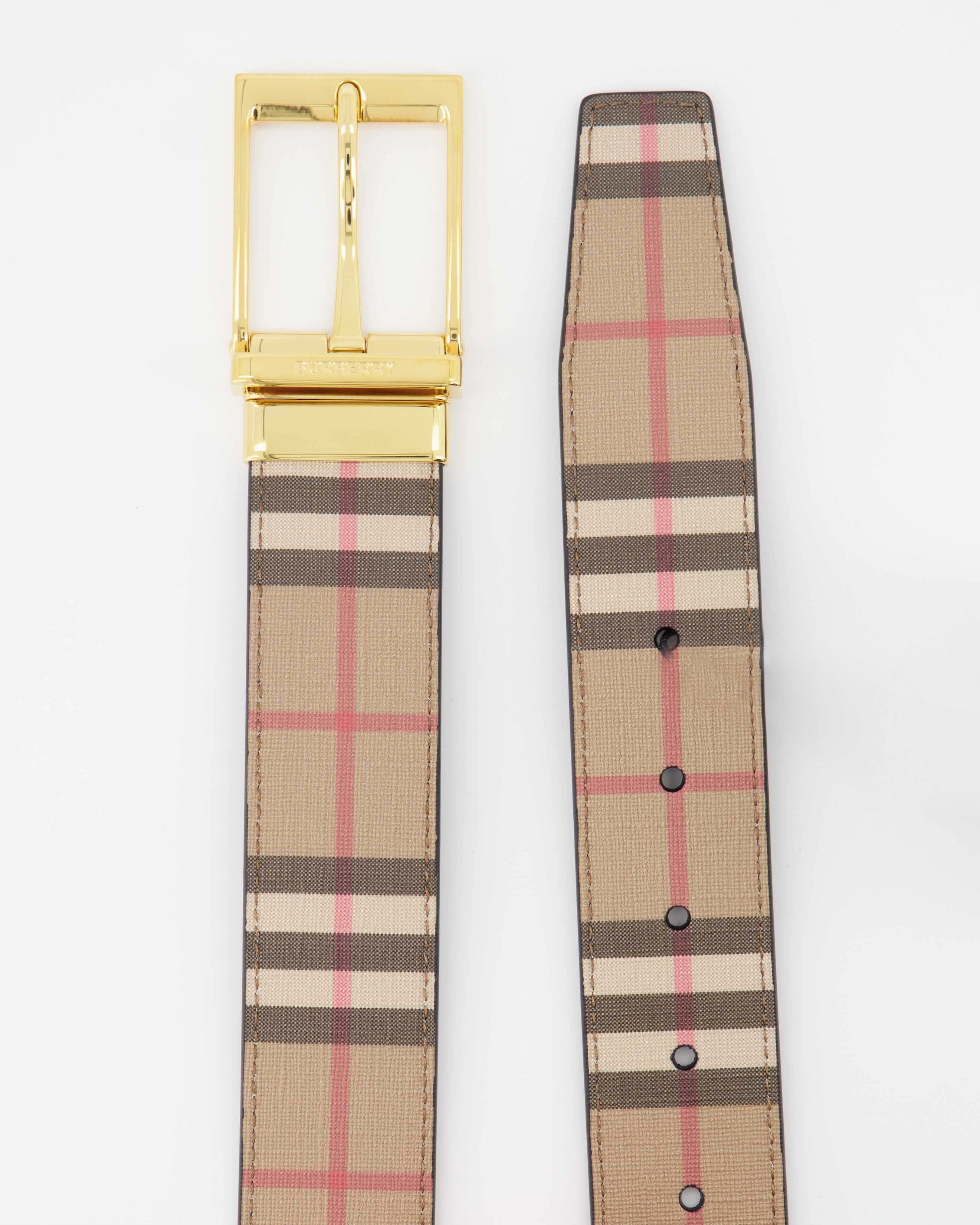 Ceintures Ceinture à carreaux Burberry Beige Homme