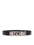 Ceintures Ceinture à logo plaque Moschino Argenté Homme