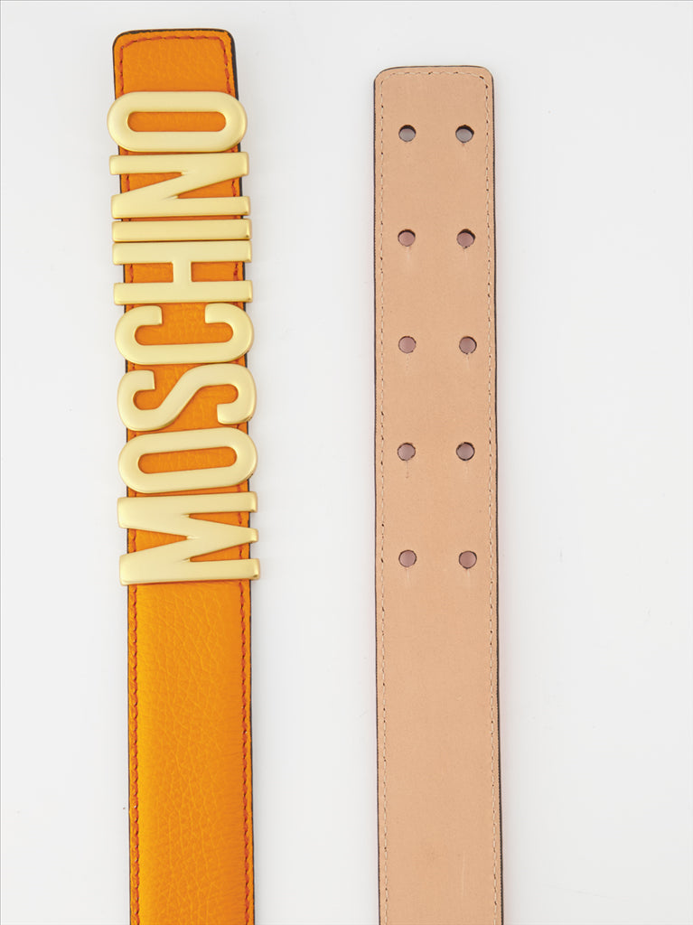 Petite maroquinerie Ceinture à logo plaque Moschino Orange Homme
