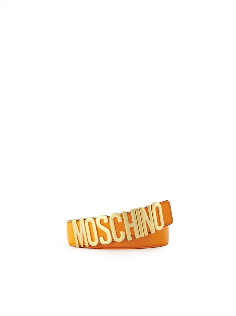Petite maroquinerie Ceinture à logo plaque Moschino Orange Homme