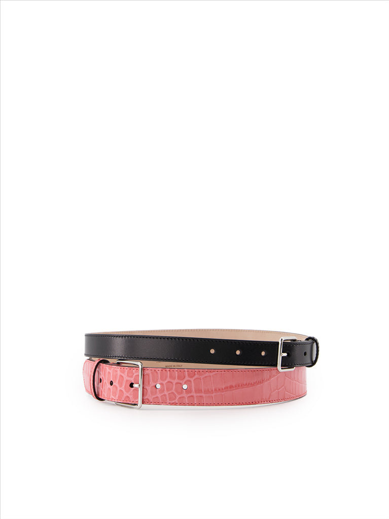 Ceintures Ceinture double Alexander McQueen Noir Femme