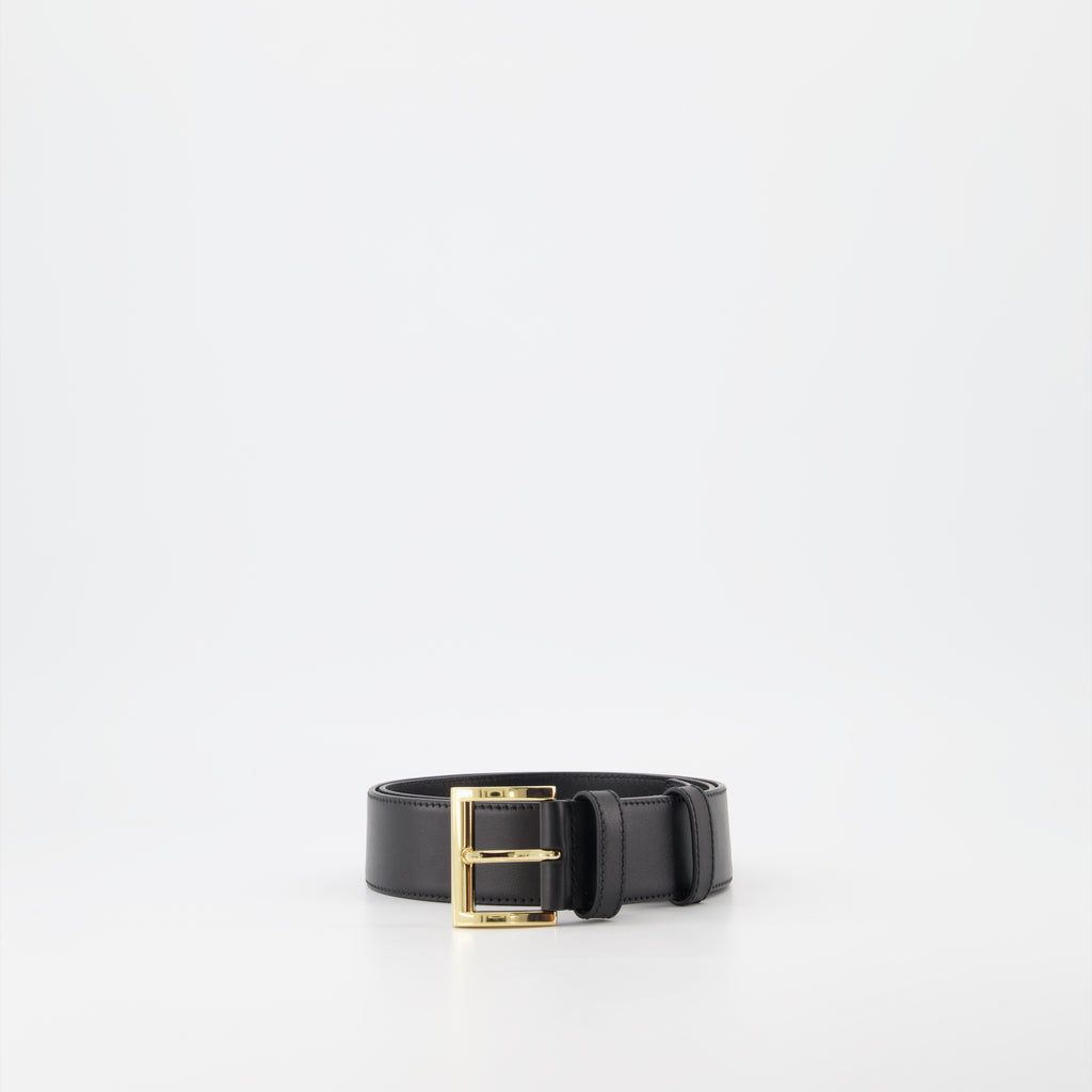 Ceinture en cuir noir