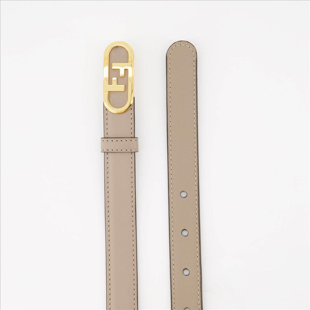 Ceintures Ceinture Fendi O'Lock Fendi Beige Femme