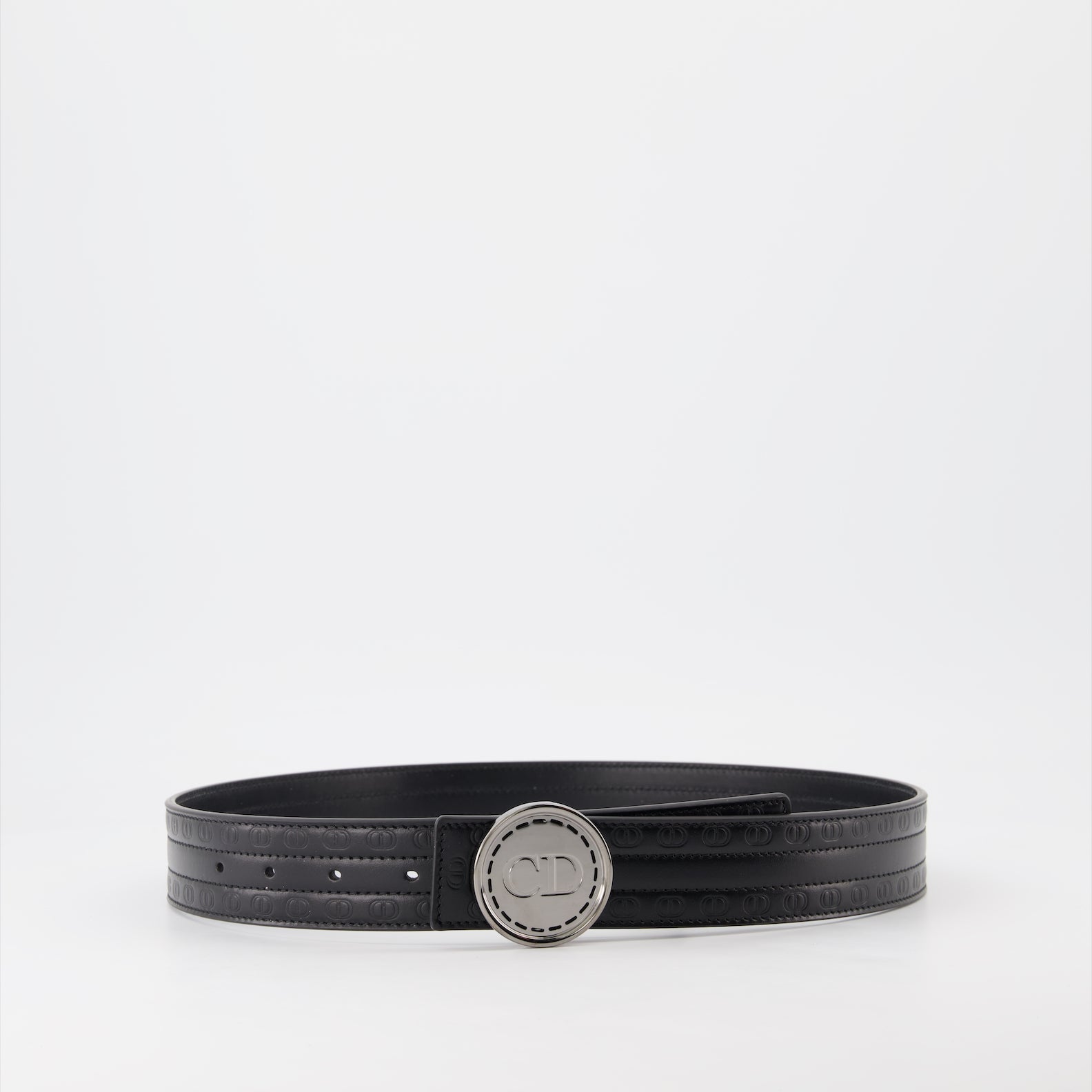 Ceinture grainée à logo