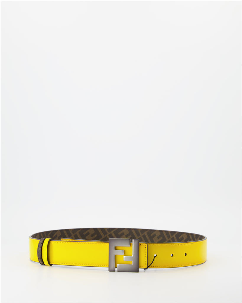 Cinturones Ceinture réversible Fendi Amarillo Homme