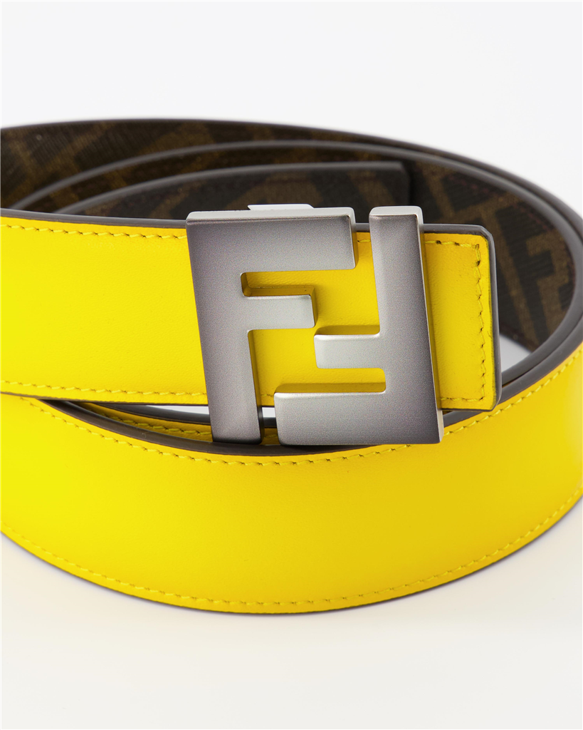 Yellow Fendi Belt Reversible Belt 80 - Main Image