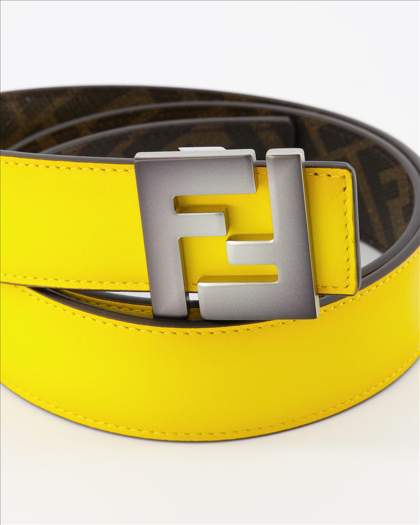 Cintos Ceinture réversible Fendi Amarelo Homme