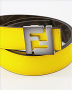 Cintos Ceinture réversible Fendi Amarelo Homme