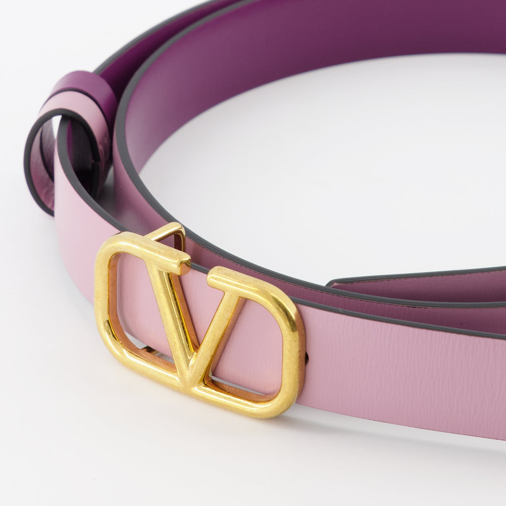 Belts VLogo reversible belt Valentino Garavani Purple Women