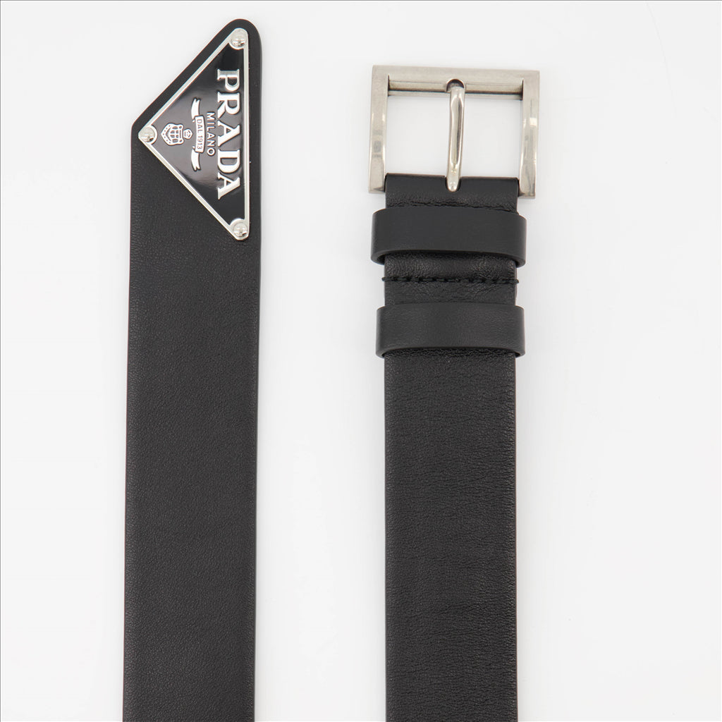 Belts Saffiano Belt Prada Black Women
