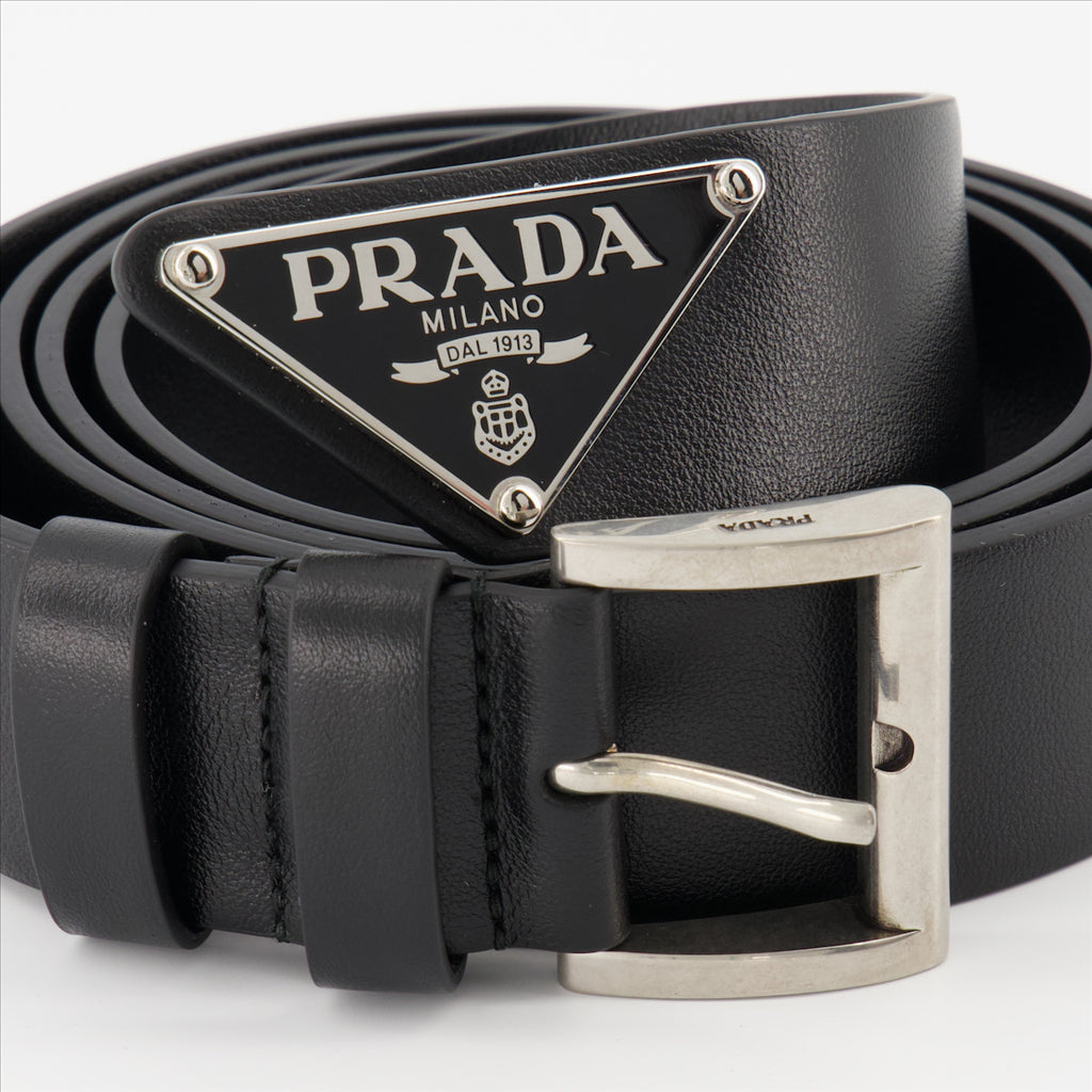 Belts Saffiano Belt Prada Black Women