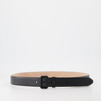 Ceinture Skull en cuir noir